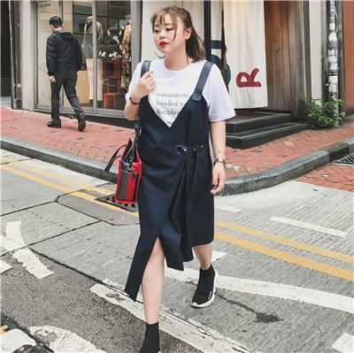 中长款风衣式连衣裙