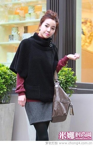 胖女生最爱 斗篷外套轻松显瘦