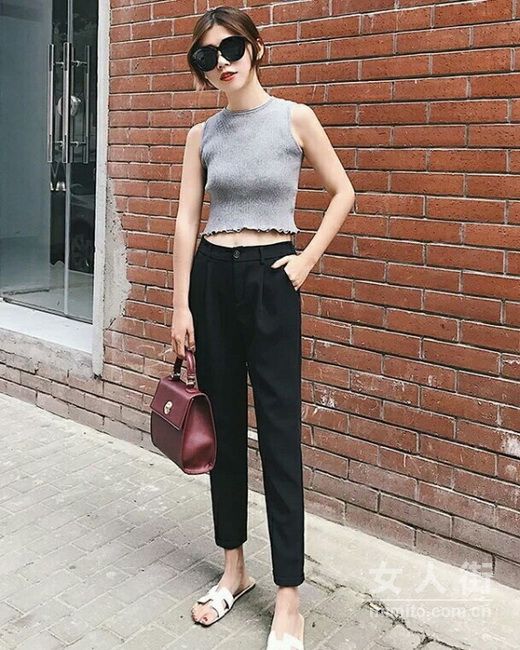 哈伦裤不仅会嘻哈，潮妞的哈伦裤搭配