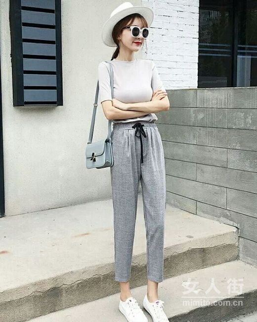 哈伦裤不仅会嘻哈，潮妞的哈伦裤搭配